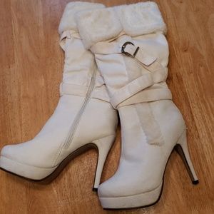 White Suede Boots
